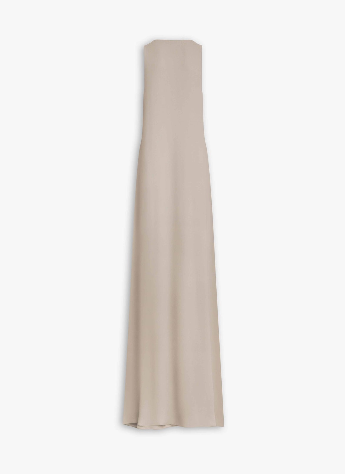 GEORGETTE RUFFLE DRESS ALAÏA DOVE GREY GEORGETTE RUFFLE DRESS